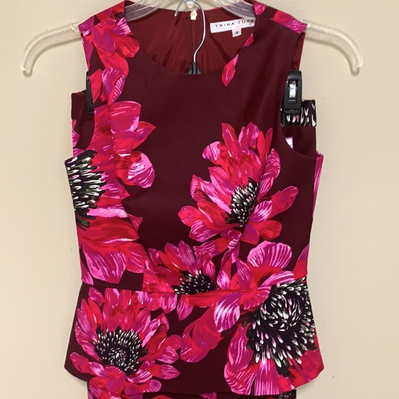 Trina Turk Fuchsia / Pink  Floral Skirt Set - Picture 2 of 14